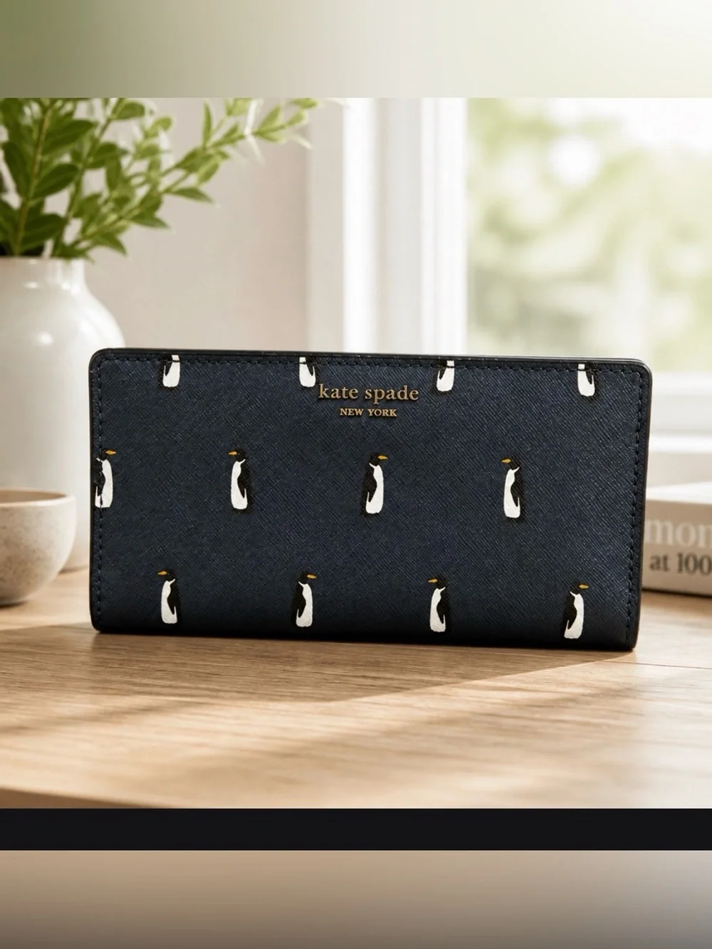 kate spade Navy Penguin Wallet ECU
